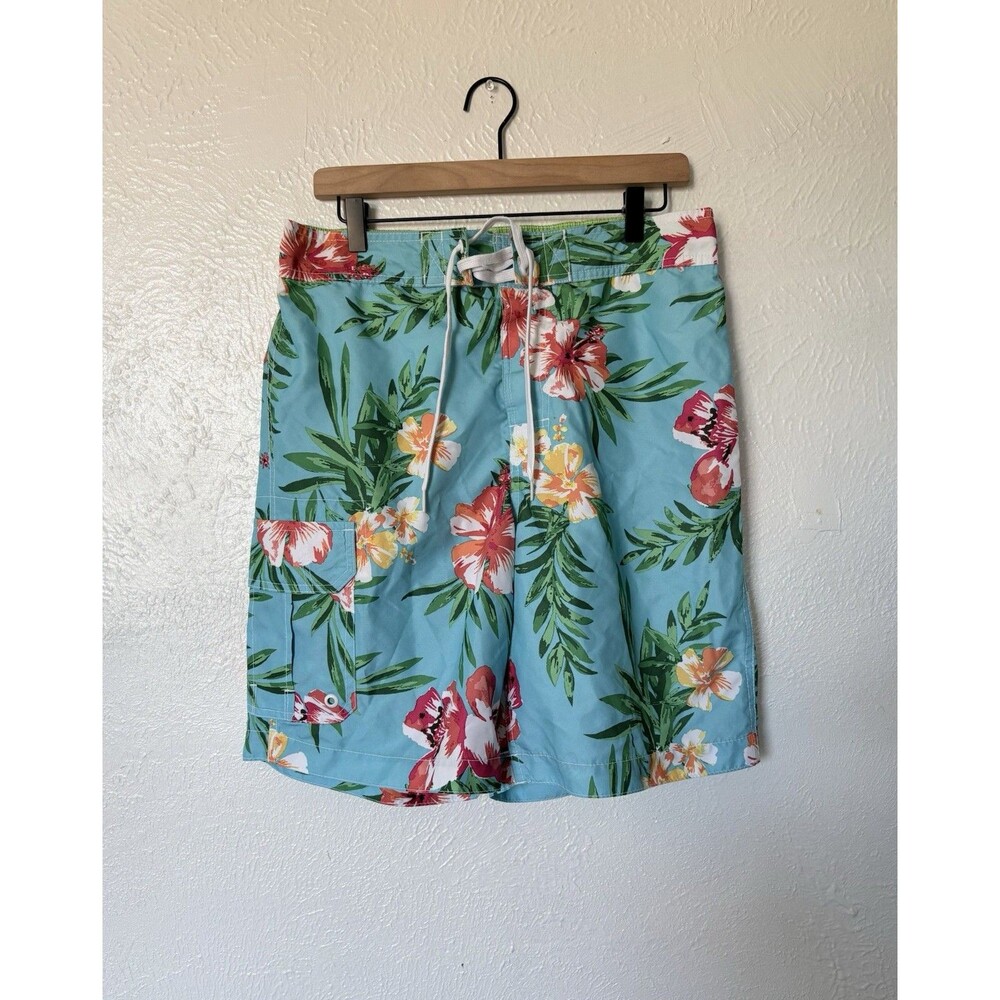 Merona Men's Multicolor Floral Print Swim Shorts  Size Medium